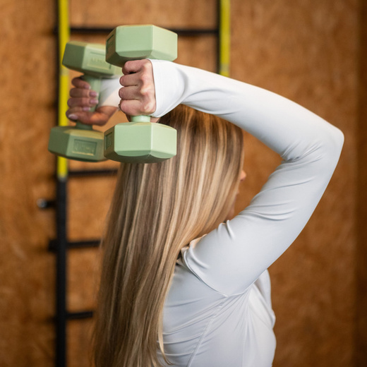 Ciężarki 2x1,5kg hexagonalne do ćwiczeń fitness hantle zestaw 2 szt. zielone