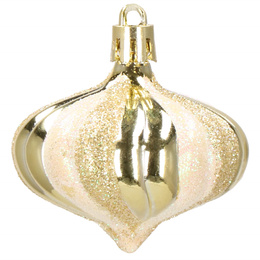 Bombki choinkowe 77 szt. ozdoby świąteczne zestaw złoty