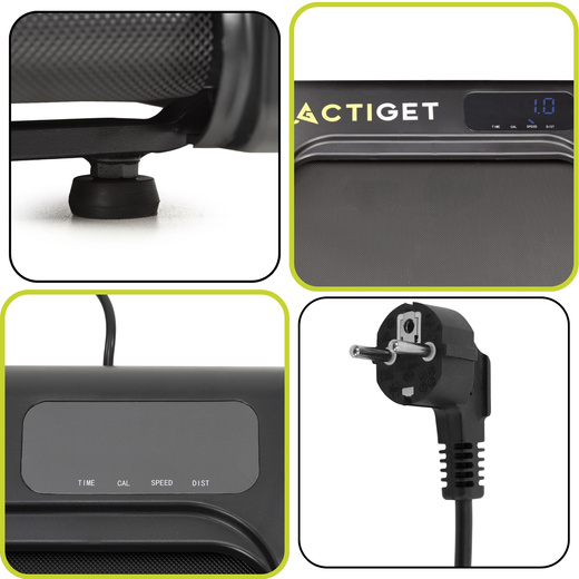 Bieżnia domowa elektryczna 6 km/h do biegania i chodzenia, z pilotem składana, cicha praca