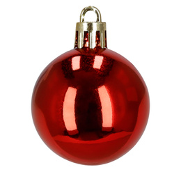 Bombki choinkowe 40 szt. ozdoby kule, lizaki, szyszki, laski cukrowe nietłukące, czerwone