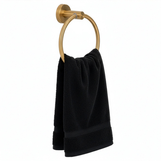 Wieszak na ręczniki, łazienkowy okrągły, uchwyt na ręczniki, złoty