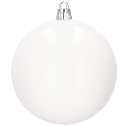 Bombki choinkowe 30 szt. biały 8cm zestaw choinkowy