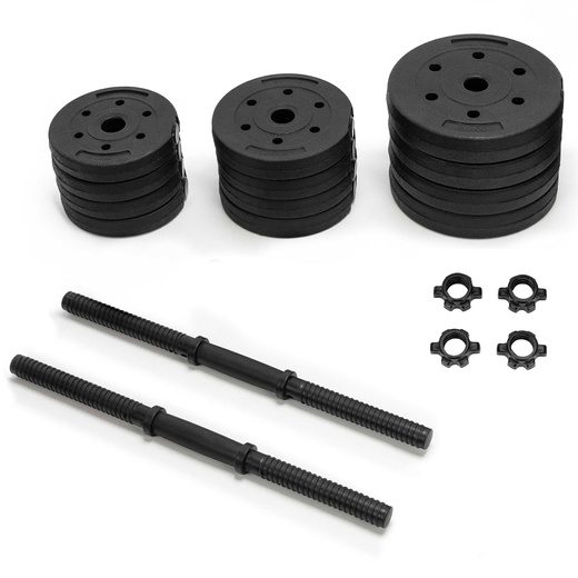 Hantle 2x10 kg do ćwiczeń regulowane 20 kg zestaw obciążeń gryf do treningu siłowego