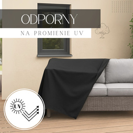Pokrowiec na meble 205 x 160 x 70 cm wodoodporny czarny