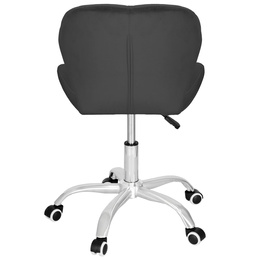 Fotel biurowy obrotowy krzesło na kółkach, do nauki, pracy przed komputerem ciemnoszary