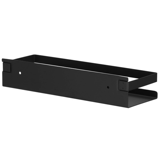 Półki łazienkowe pod prysznic 2 szt. 30x10 cm ze stali nierdzewnej czarne