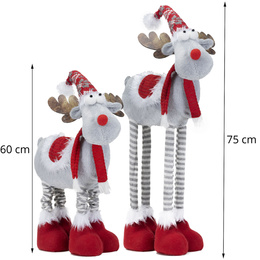 Świąteczny renifer figurka z teleskopowymi nóżkami ozdoba na święta