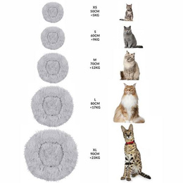 Legowisko dla kota 120cm, pluszowe posłanie szary