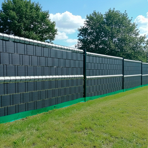 Taśma ogrodzeniowa 19 cm x 50 m osłona na ogrodzenia panelowe + klipsy montażowe 20 szt. antracyt