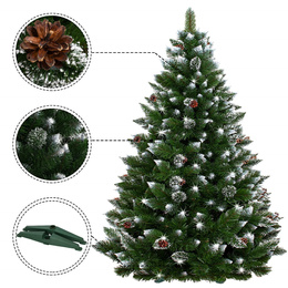 Choinka sztuczna premium 220 cm sosna diamentowa drzewko bożonarodzeniowe