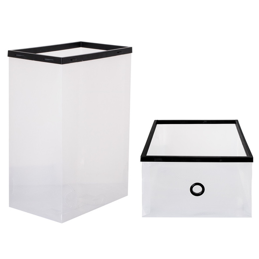 Pudełko na buty z szufladą 35x23x12 cm biały organizer zestaw 10 szt.