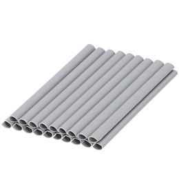 Taśma ogrodzeniowa i klipsy mocujące 20 szt. PVC 35 m x 19 cm 450 g/m2 szary