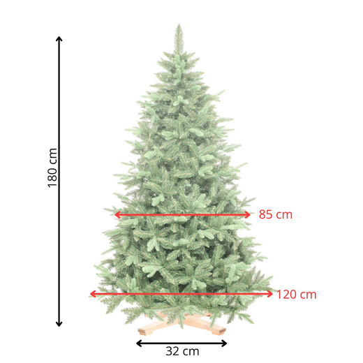 Choinka sztuczna 180 cm Premium Royal Trees świerk syberyjski z drewnianym stojakiem