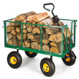 Wózek ogrodowy transportowy metalowy 400 kg zielony