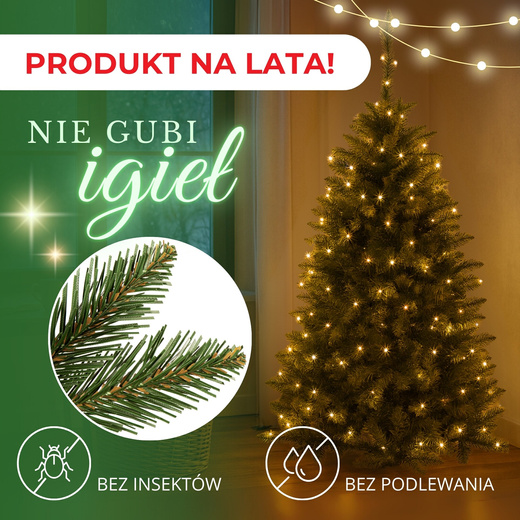 Choinka sztuczna 150 cm świerk skandynawski, gęste świąteczne drzewko jak żywe