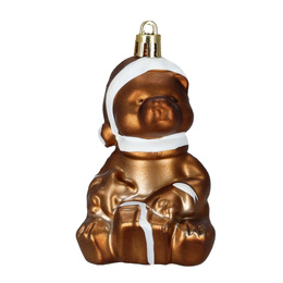 Bombki choinkowe 47 szt. zestaw dekoracji świątecznych, nietłukące, brązowy, złoty, biały