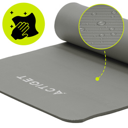 Mata do jogi, ćwiczeń fitness 183x61 cm antypoślizgowa, materac do stretchingu szary