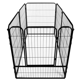 Kojec dla zwierząt wybieg klatka dla psa 184x94x100 cm czarna