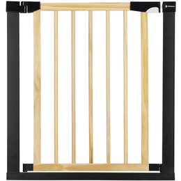 Bramka zabezpieczająca schody 75-103 cm bramka rozporowa brązowo-czarna
