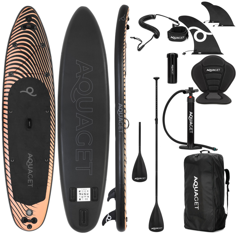 Deska SUP 350 cm pompowana do pływania na stojąco paddleboard z wiosłem i akcesoriami