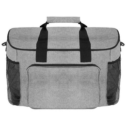 Torba termiczna 42x28x32 cm kosz termiczny piknikowy na jedzenie szary