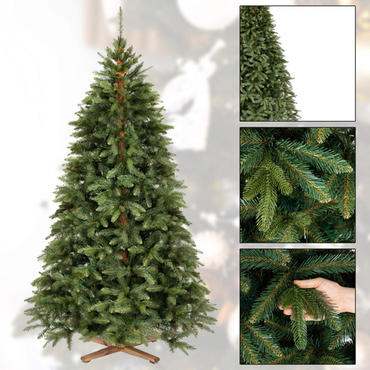 Choinka sztuczna 220 cm Premium Royal Trees świerk syberyjski z drewnianym stojakiem