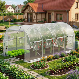 Szklarnia ogrodowa foliowa UV4 140g/m2 4x2,5x2 m tunel na warzywa zioła foliak warzywniak