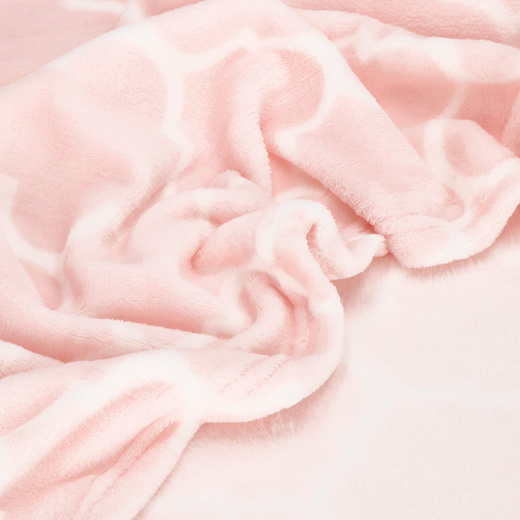 Narzuta na łóżko, pled 200x220 cm koc na kanapę różowy marokańska koniczyna