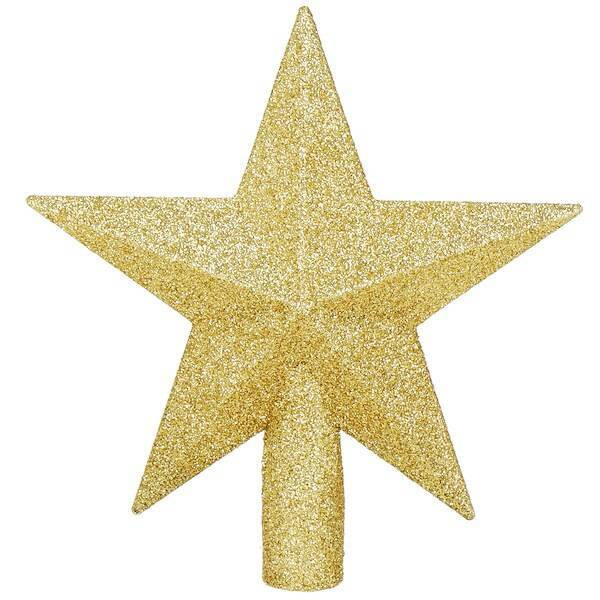 Czubek na choinkę 15 cm szpic, gwiazda złota