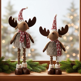 Świąteczny renifer 54-70 cm z teleskopowymi nóżkami ozdoba pod choinkę figurka