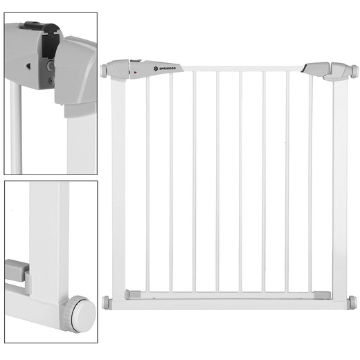 Bramka zabezpieczająca barierka rozporowa 76-120 cm biała