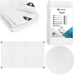 Plandeka 3x5m 100g/m2 gruba płachta ochronna biała, transparentna