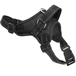 Szelki dla psa, regulowane rozm. M 19-35 kg uprząż bezuciskowa, czarna 