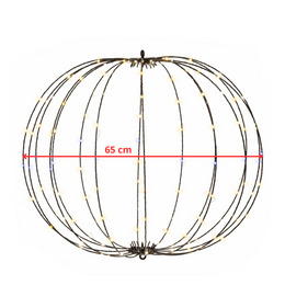 Kula świetlna 160 LED dekoracja świąteczna do ogrodu, IP44 ciepły biały + biały flash