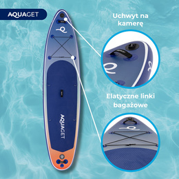 Deska pompowana do pływania SUP 350 cm z siedziskiem paddleboard z wyposażeniem
