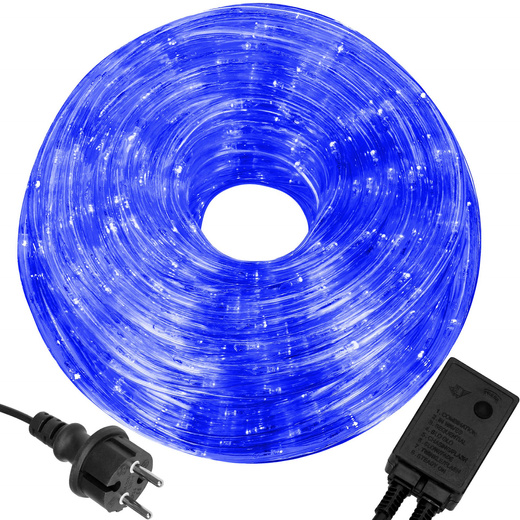 Wąż świetlny 480 Led niebieski 20m z programatorem IP44
