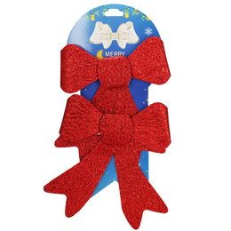 Kokardki na choinkę 2 szt. zawieszki świateczne czerwone