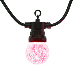 Lampki choinkowe żarówki 15 Led oświetlenie zewnętrzne solarne 10,5 m multikolor