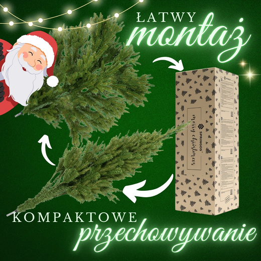 Choinka sztuczna premium 180 cm świerk naturalny, produkcja polska