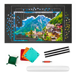 Mata do układania puzzli, zwijana 114x67 cm plansza, podkładka na 1500 puzzli