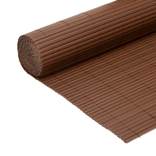 Osłona PVC maskująca na balkon, taras, ogrodzenie 500x140 cm brązowa