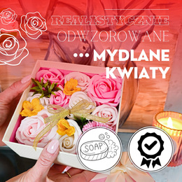 Pudełko 15 szt. kwiatów mydlanych Flower box
