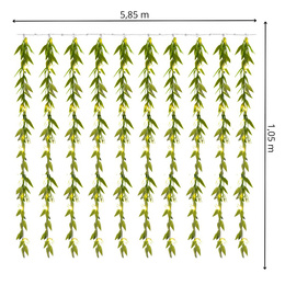 Girlanda led sztuczne liście ruskus dekoracja świetlna
