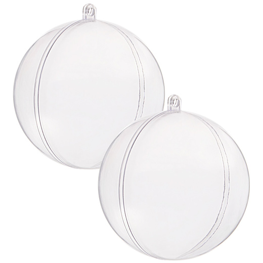 Bombki akrylowe 11cm kula plastikowa decoupage zestaw 2 szt 