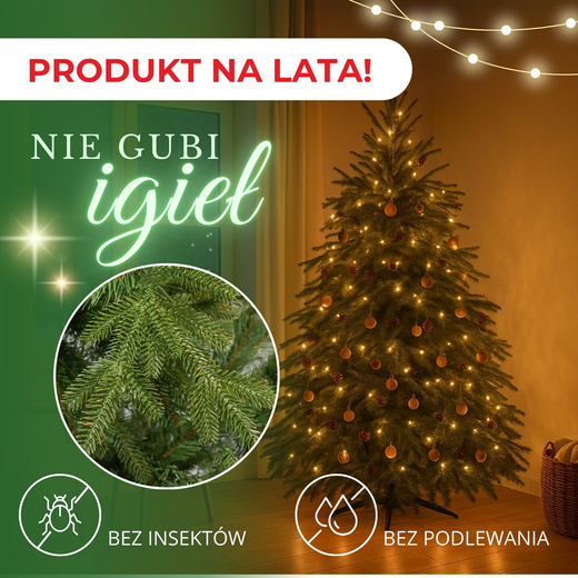 Choinka sztuczna 120 cm jak żywa świerk naturalny PE premium 