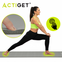 Mata do jogi, ćwiczeń fitness 183x61 cm antypoślizgowa, materac do stretchingu szary