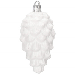 Bombki choinkowe 72 szt. biały zestaw choinkowy