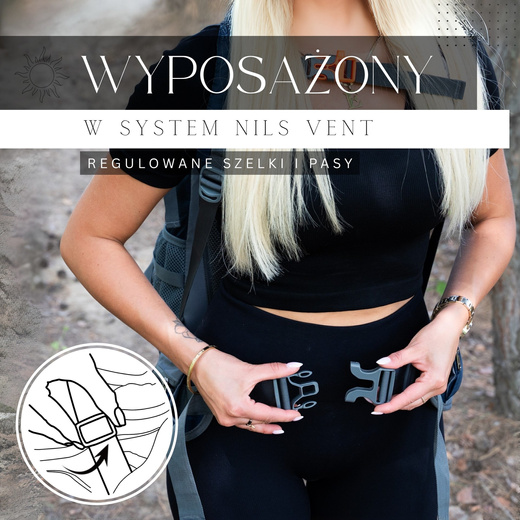 Plecak turystyczny 60 L trekkingowy wielofunkcyjny z gwizdkiem granatowy