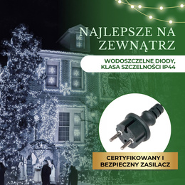 Lampki choinkowe 1000 Led biały zimny 81,5 m oświetlenie świąteczne IP44 niebieski flash