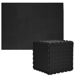 Mata piankowa 90x118 cm do ćwiczeń czarne puzzle pod sprzęt pianka EVA